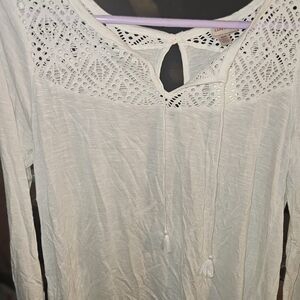 Cape Juby Cream Lace Detail Top